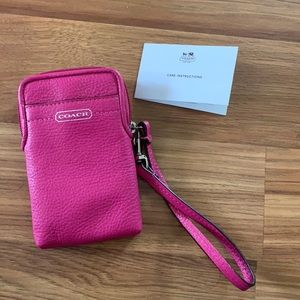 Pink Coach Wristlet